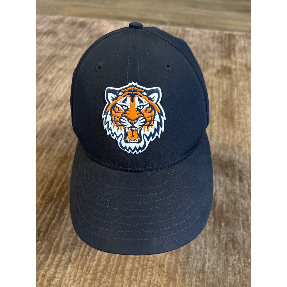 New‎ Era Tiger Hat MLB Baseball Cap Fitted Adult Blue Orange Logo Size 7 1/4
